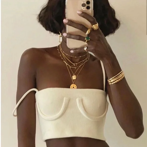 Jewelry bundle 18 KT gold chain necklace real pearl crowie shell - Picture 1 of 11